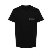 Vintage Logo T-Shirt Classic Fit Balmain , Black , Heren