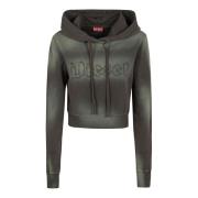 Grijze Sweatshirt met Ruwe Textuur Diesel , Multicolor , Dames