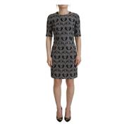 Luxe Jacquard Shift Bodycon Jurk Dolce & Gabbana , Multicolor , Dames