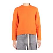 Oranje Wollen Trui Vierkante Pasvorm Jil Sander , Orange , Dames