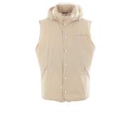 Beige Stretch Nylon Mouwloos Jack Brunello Cucinelli , Beige , Heren