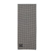 Klassieke Houndstooth Cashmere Sjaal Max Mara , Gray , Dames