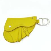 Pre-owned Leather wallets Dior Vintage , Yellow , Dames