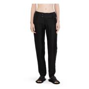 Zwarte Riem Broek Runway Stijl Yohji Yamamoto , Black , Dames