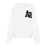 Sweatshirt met logo patch Anine Bing , White , Dames