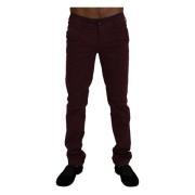 Bruine Skinny Fit Broek Cycle , Red , Heren