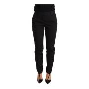 Elegante taps toelopende wollen broek Dolce & Gabbana , Black , Dames