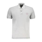 Polo Shirt met Print Napapijri , Gray , Heren