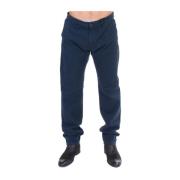 Blauwe Katoenen Stretch Chino Broek Gianfranco Ferré , Blue , Heren