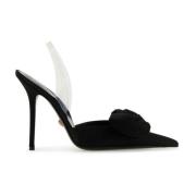 Satin Alia Pumps Versace , Black , Dames