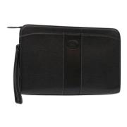 Pre-owned Leather clutches Burberry Vintage , Black , Dames