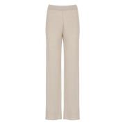 Beige Linnen Cashmere Broek Vrouwen Kangra , Beige , Dames