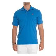 Tile Print Polo Shirt Gallo , Blue , Heren