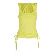 Geribbelde Tanktop Amen , Yellow , Dames