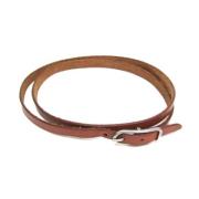 Pre-owned Leather bracelets Hermès Vintage , Brown , Dames