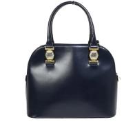 Pre-owned Leather shoulder-bags Versace Pre-owned , Blue , Dames