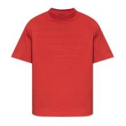 Rode T-shirt met adelaar logo Emporio Armani , Red , Heren