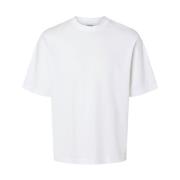 Losse Oscar Korte Mouw Tee Selected Homme , White , Heren