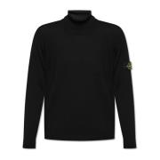 Wollen coltrui Stone Island , Black , Heren