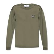 T-shirt met logo patch Stone Island , Green , Heren