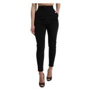 High Waist Skinny Broek Dolce & Gabbana , Black , Dames