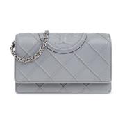 Portemonnee aan een ketting Fleming Soft Tory Burch , Gray , Dames