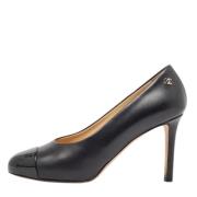 Pre-owned Leather heels Chanel Vintage , Black , Dames