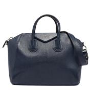 Pre-owned Leather handbags Givenchy Pre-owned , Blue , Dames