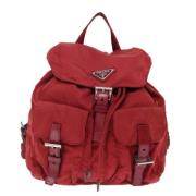 Pre-owned Fabric backpacks Prada Vintage , Red , Dames