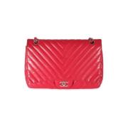 Pre-owned Leather chanel-bags Chanel Vintage , Pink , Dames