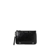 Zwarte Synthetische Clutch Tas Liu Jo , Black , Dames