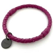 Pre-owned Leather bracelets Bottega Veneta Vintage , Purple , Dames