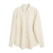 Relaxed Fit Katoenen Overshirt Soulland , Beige , Heren