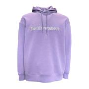 Paarse hoodie met logo lettering Emporio Armani , Purple , Heren