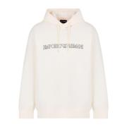 Logo Lettering Hoodie Emporio Armani , Beige , Heren