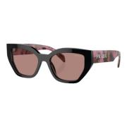 Cat-Eye Havana Zonnebril Prada , Brown , Dames