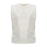 Kristalversierde Top Golden Goose , White , Dames