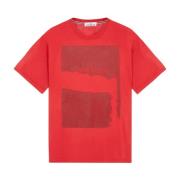 Casual Katoenen T-shirt Stone Island , Red , Heren