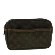 Pre-owned Canvas clutches Louis Vuitton Vintage , Brown , Dames