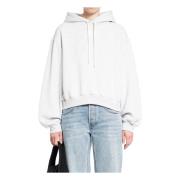 Terry Hoodie met Puff Paint Logo Alexander Wang , Gray , Dames