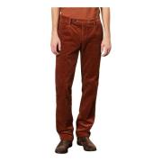 Katoenen Corduroy Comfort-Fit Broek Massimo Alba , Orange , Heren