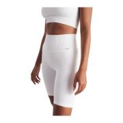 Ribbed Seamless Biker Shorts Aim'n , White , Dames