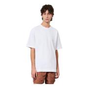 Oversized Katoenen Jersey T-shirt Massimo Alba , White , Heren