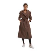 Moderne Tech Trench Coat Aim'n , Brown , Dames