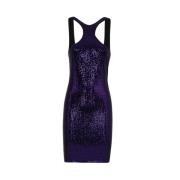 Kort Sparkling Jurk F**k , Purple , Dames