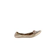 Pre-owned Leather flats Chloé Pre-owned , Beige , Dames