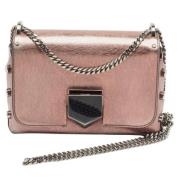 Pre-owned Leather shoulder-bags Jimmy Choo Pre-owned , Pink , Dames