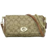 Pre-owned Canvas shoulder-bags Coach Pre-owned , Beige , Dames