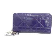 Pre-owned Leather wallets Dior Vintage , Purple , Dames