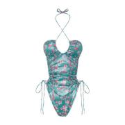 Gedrukte Lycra Monokini met Verwijderbare Padding Me-Fui , Multicolor ...